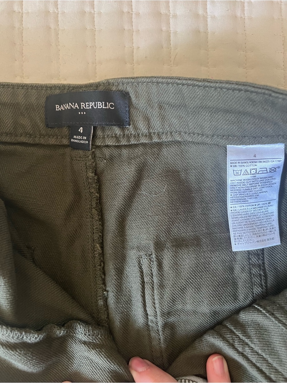 Banana Republic ankle pants army green 4 - Picture 2 of 6